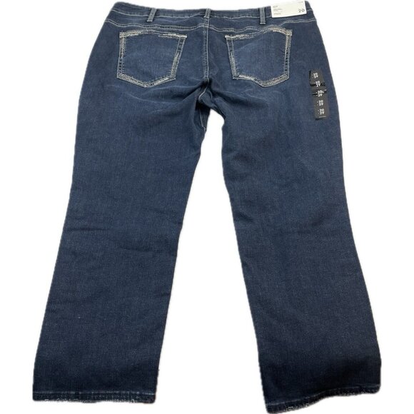 Silver Jeans Denim - NWT Silver Jeans Elyse Slim Size 20 Inseam:29 (28) Indigo Blue